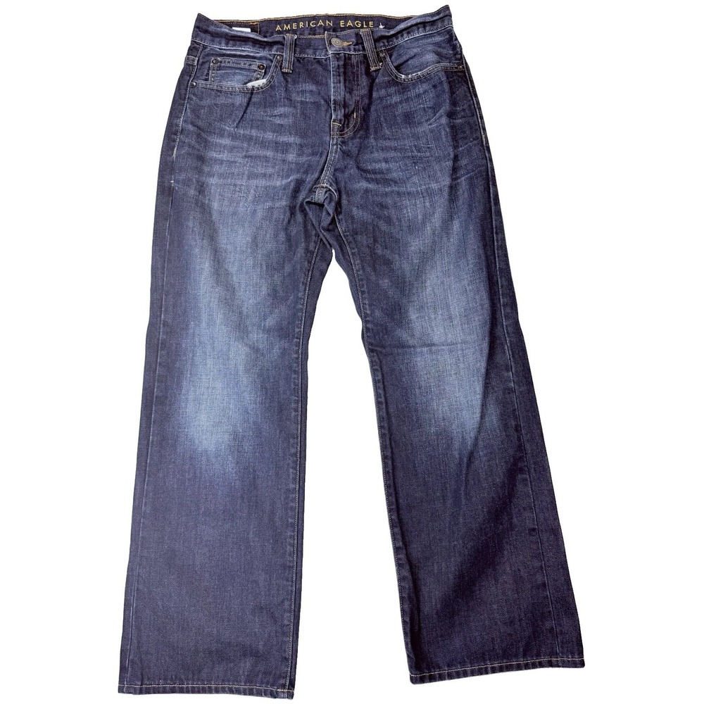 American Eagle Classic Bootcut Mens Jeans Size 30/30 Blue Denim Dark Wash